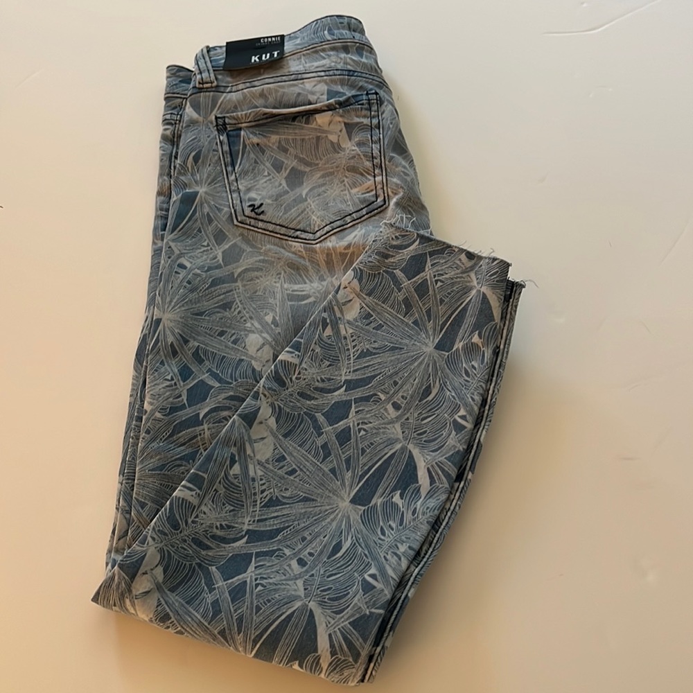 Kut from the Kloth from the Kloth Women's Printed Blue Jeans